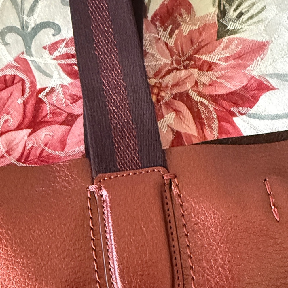 Coach Metallic Red Leather Tote - Picture 10 of 10
